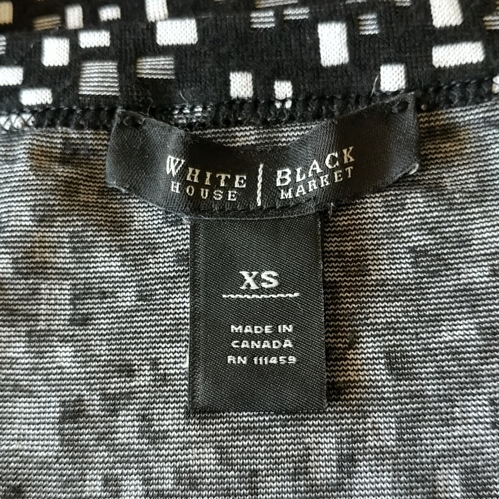 WHBM  Black & White Geometric Print Tank Top XS - Picture 5 of 6